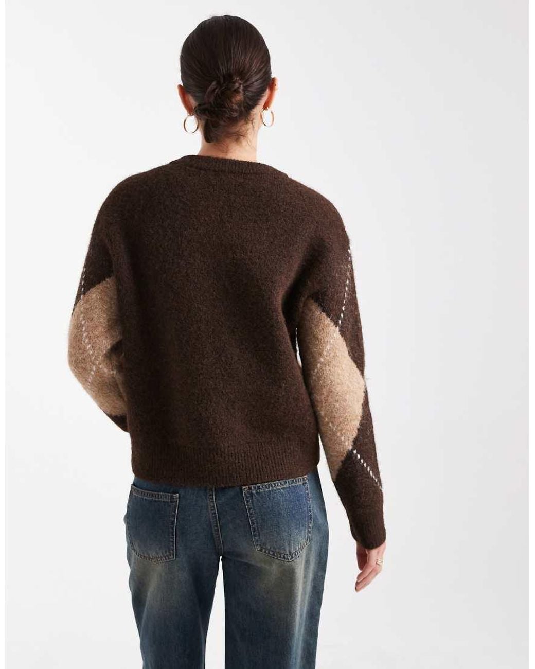 New Look Blue Argyle Print Jumper