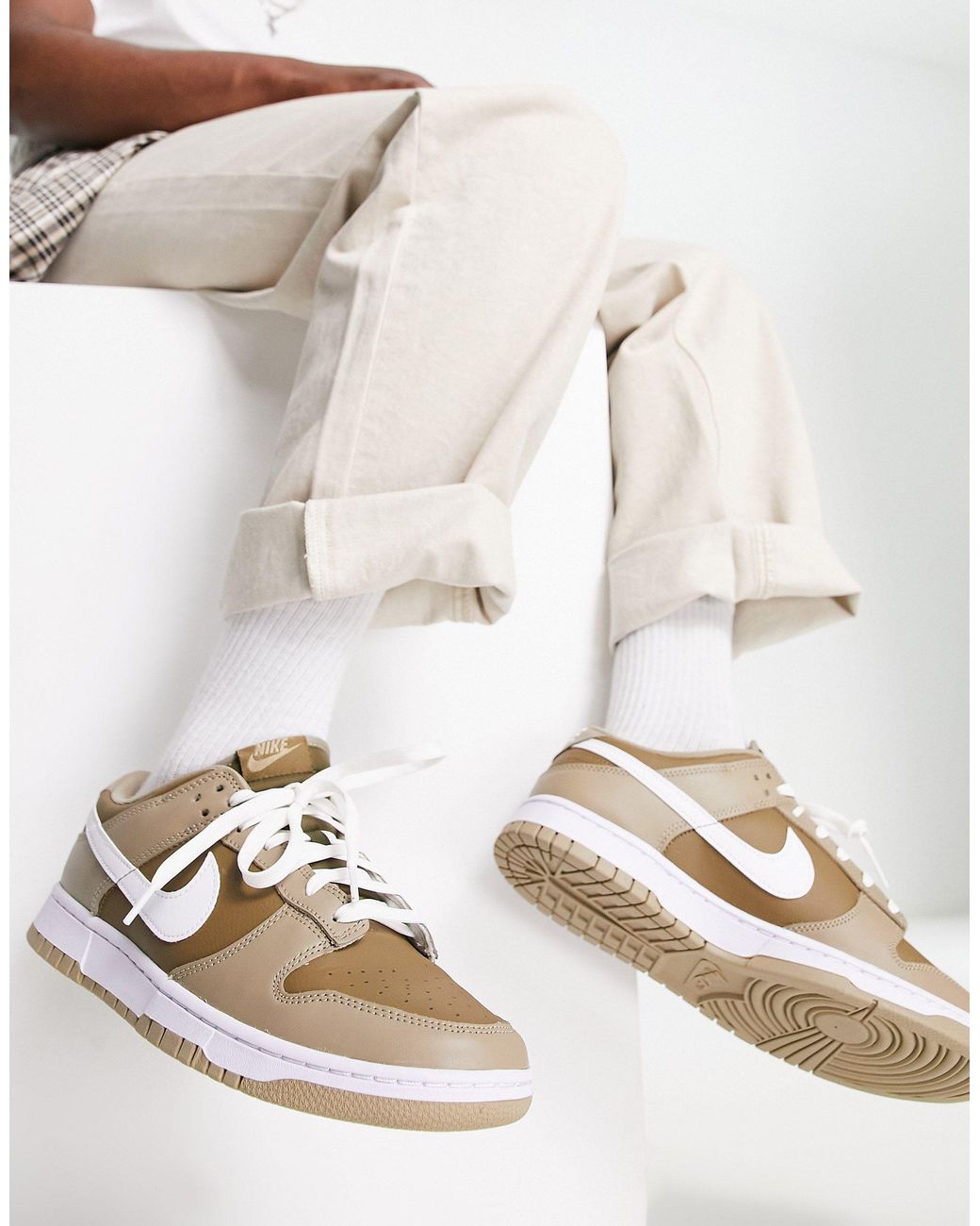 Dunk - sneakers rétro beige, kaki e bianche da Uomo di Nike in Neutro | Lyst
