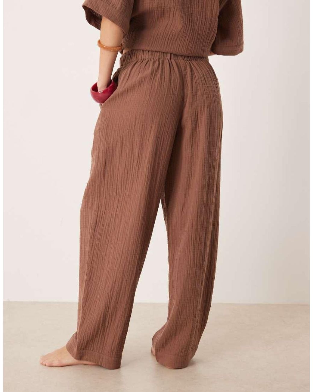 ASOS Natural Callie Cheesecloth Beach Balloon Trouser