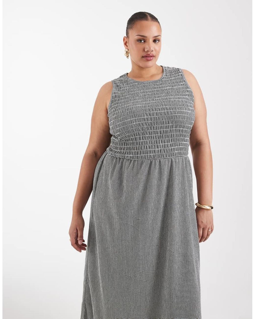 ONLY Gray Smock Midaxi Dress