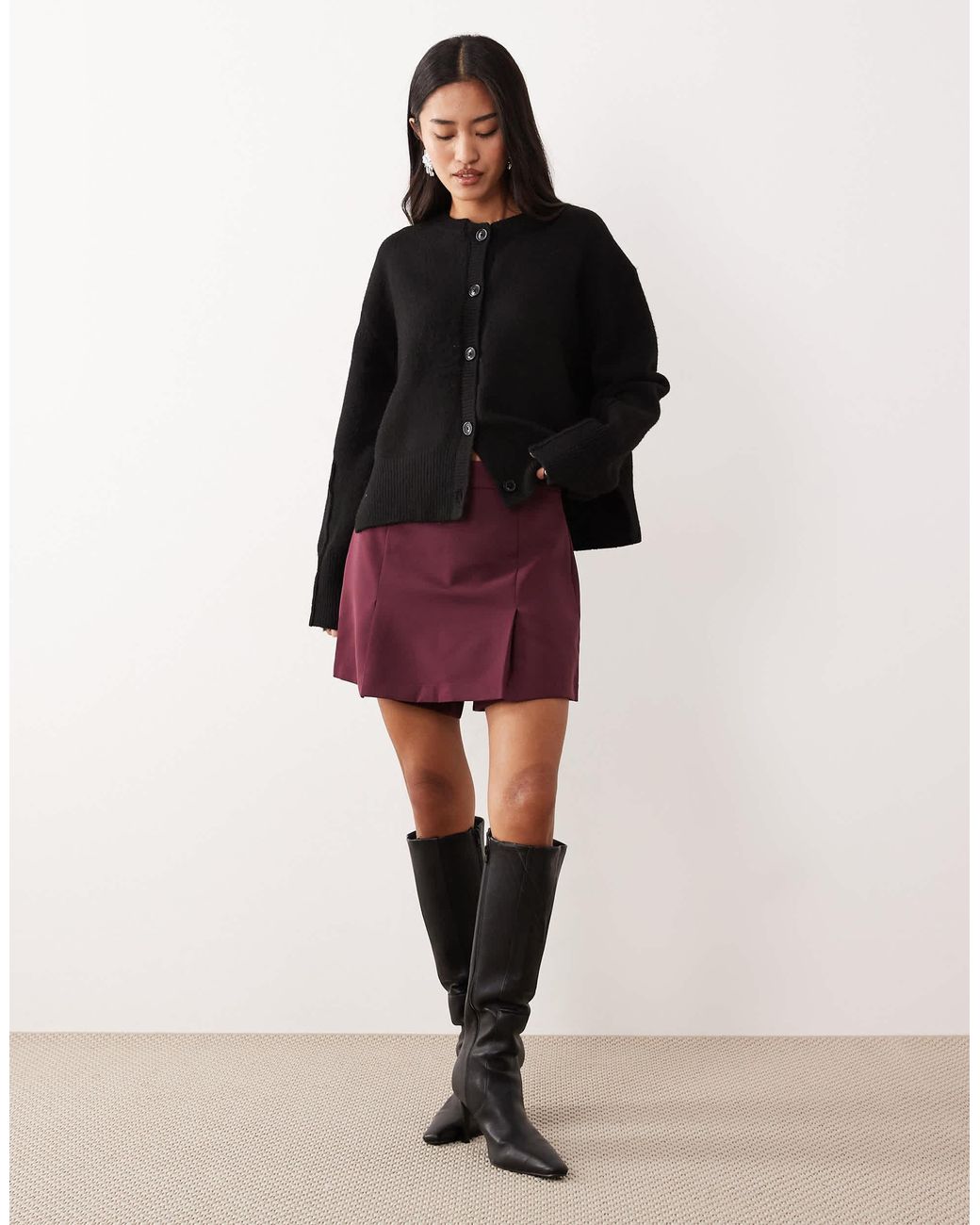 Vila Blue Pleat Front Mini Skort