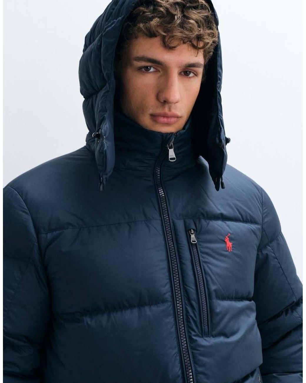 Polo Ralph Lauren Blue Gorham Icon Logo Insulated Down Puffer Jacket for men