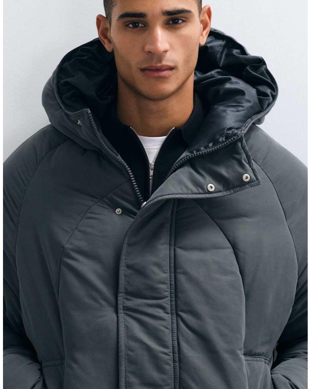ASOS White Oversized Puffer Jacket for men