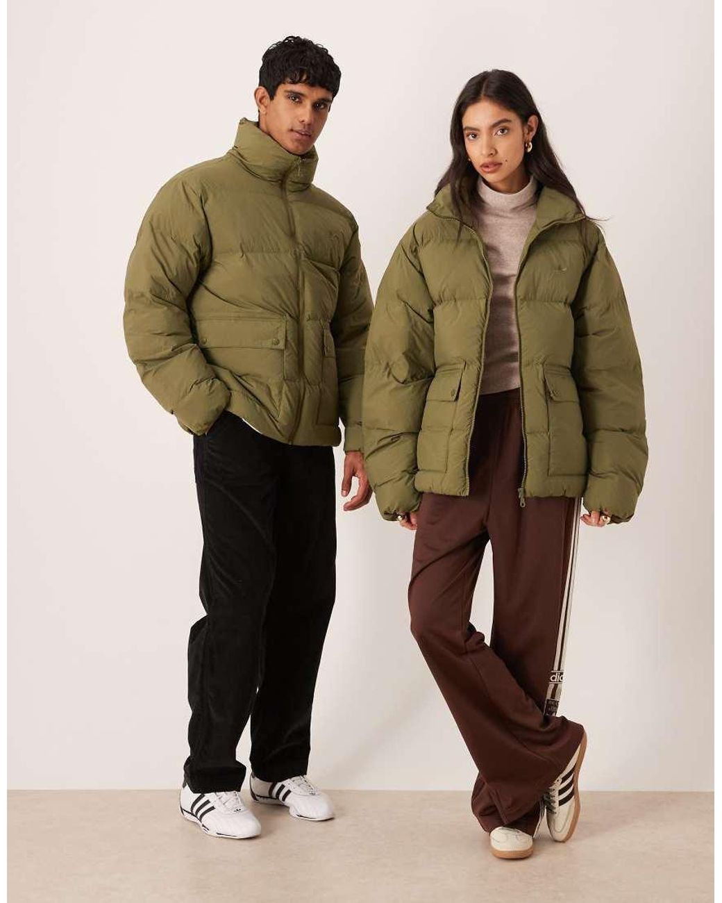 Adidas Originals Green Puffer Coat