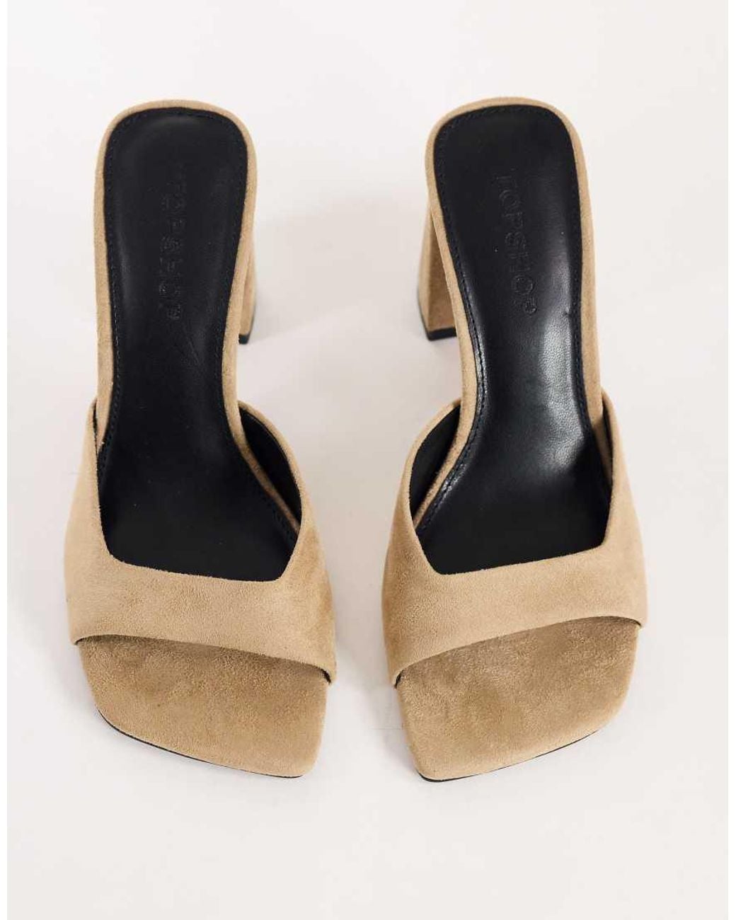 TOPSHOP Natural Walter High Heeled Mule