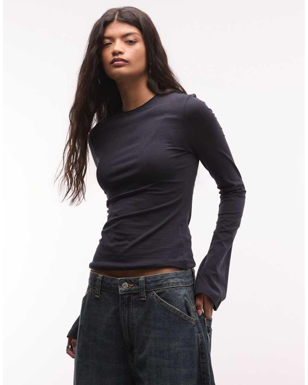 Weekday Blue Long Sleeve Top