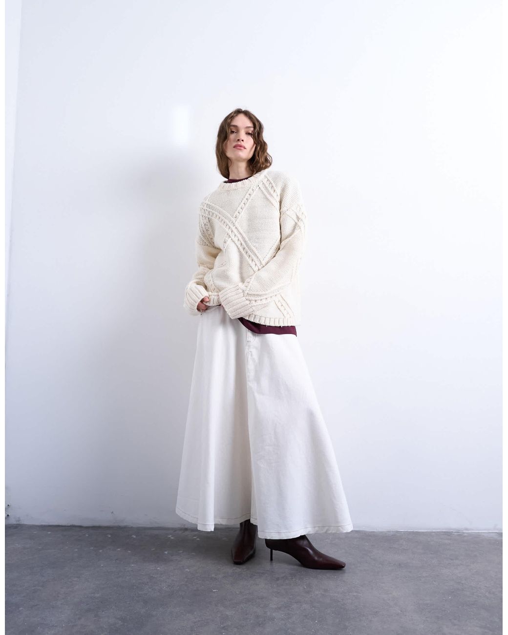 TOPSHOP White – strickpullover