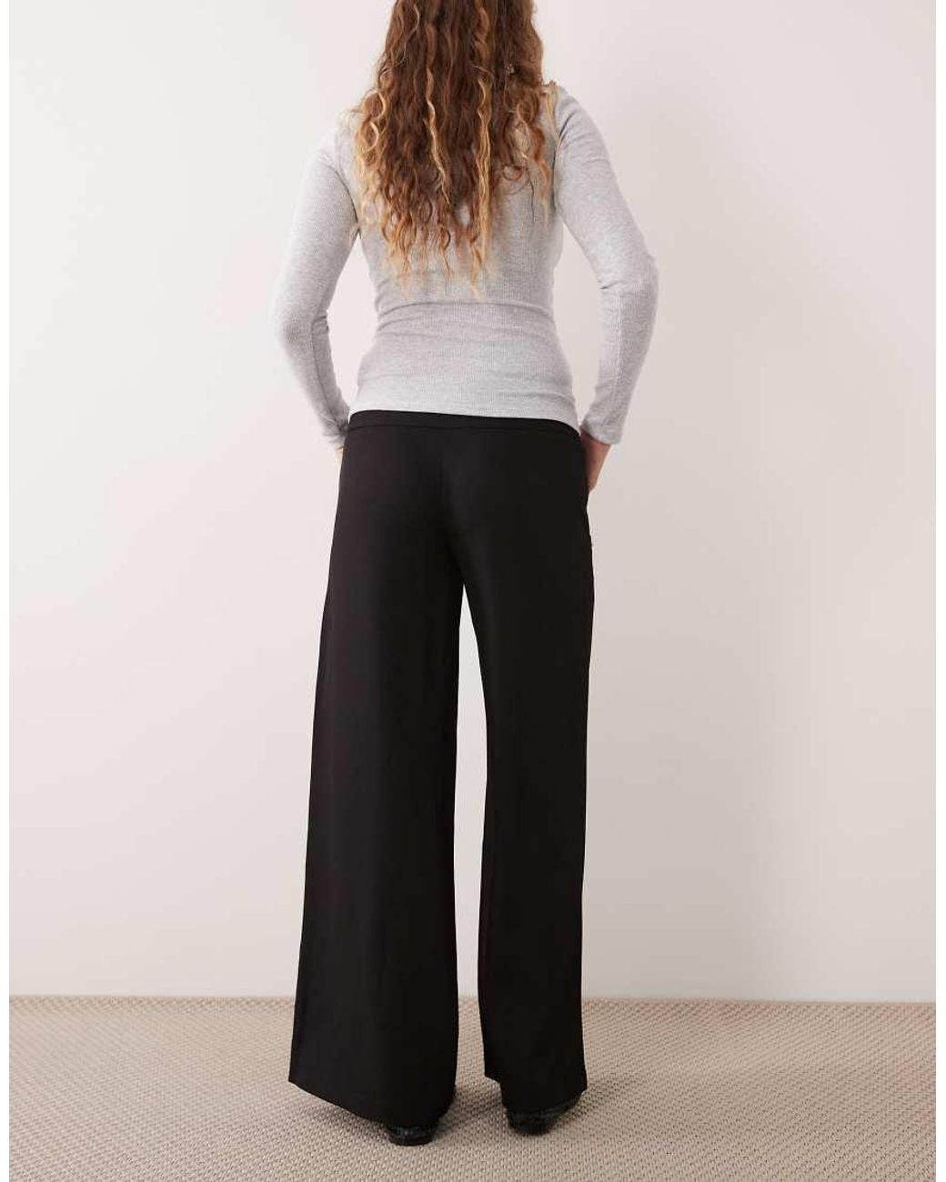 Motel White Andota Stud Detail Wide Leg Trouser