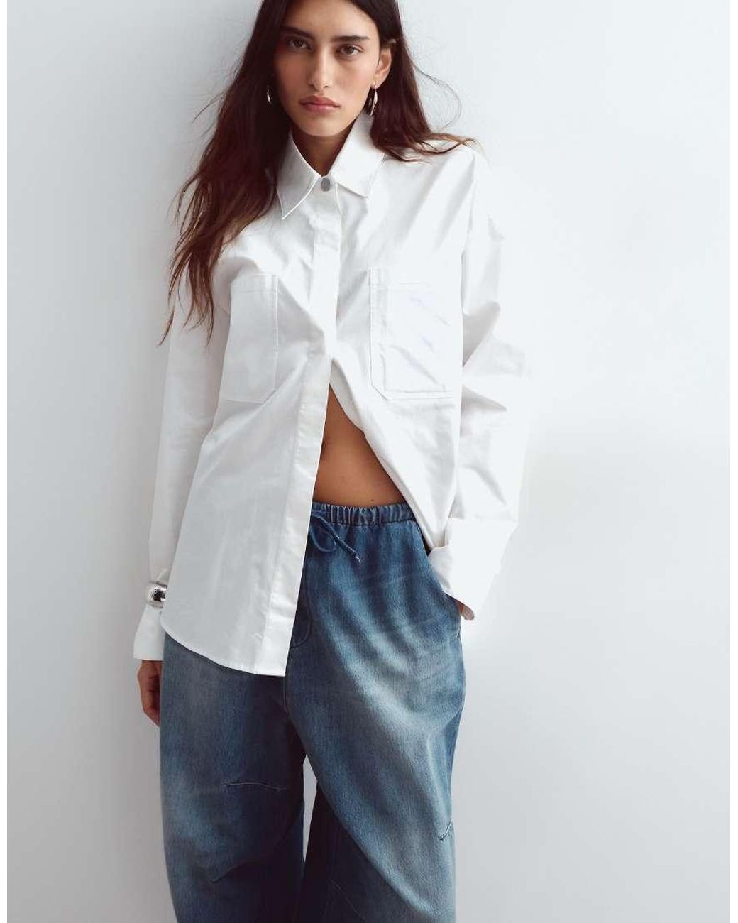 ARRANGE Blue Quinn Drawcord Waist Barrel Jeans