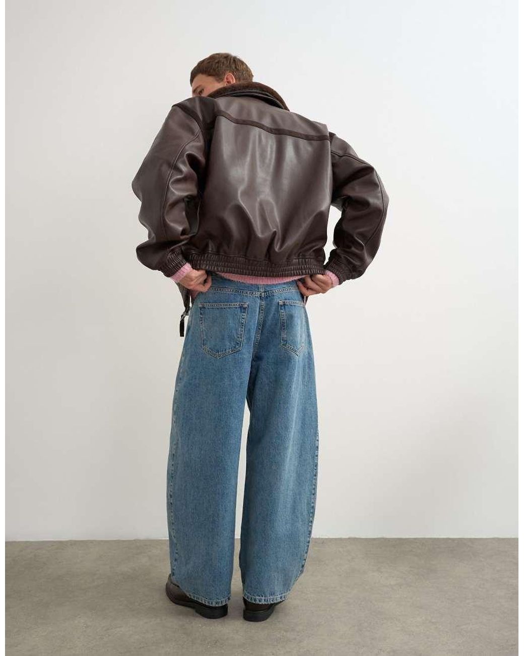 Topman Blue Rigid Barrel Fit Jean for men