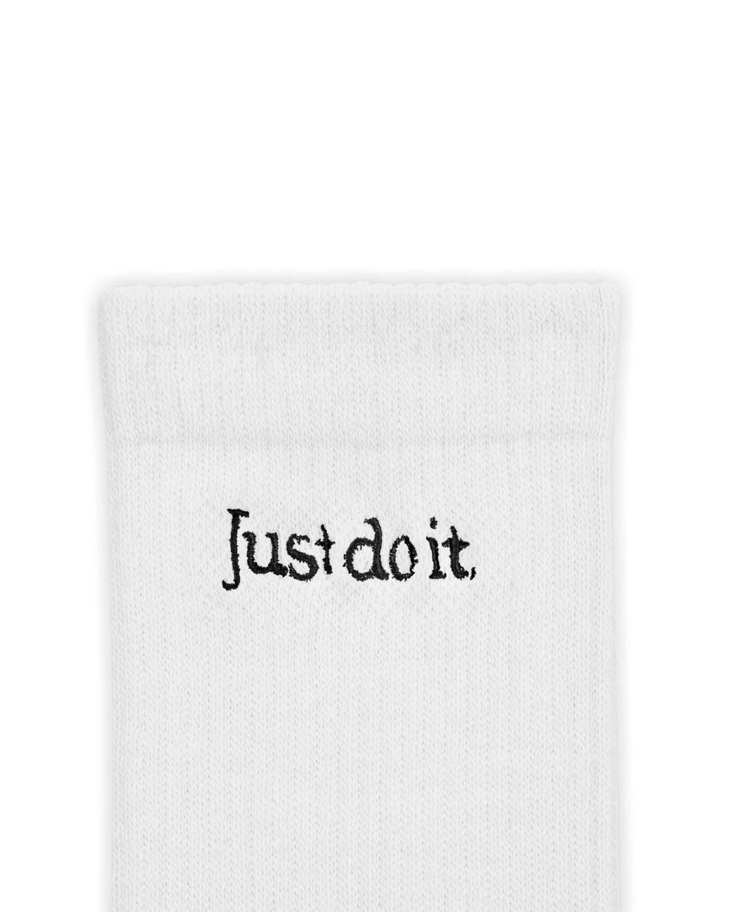 Nike White Everyday Just Do It 2 Pack Crew Socks