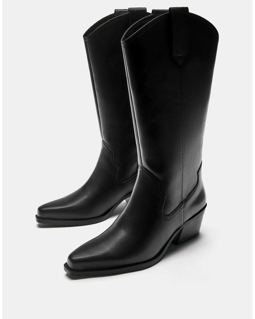 Santiags Pull&Bear en coloris Black