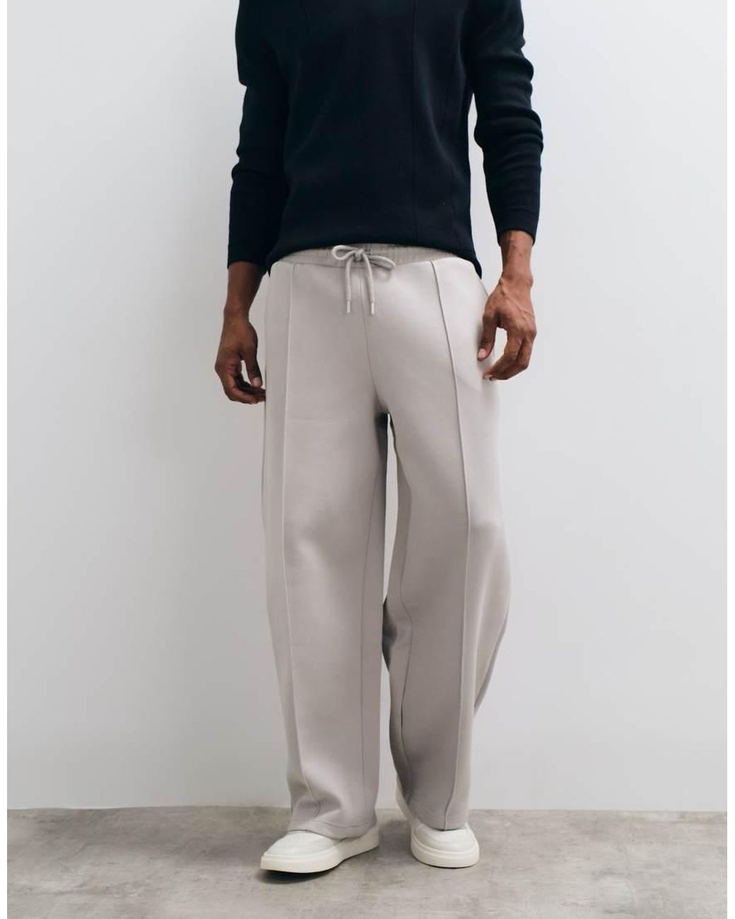 ASOS White Oversized Balloon Fit Sweatpants for men