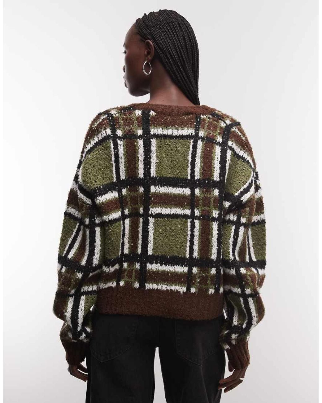 The Ragged Priest Black Boucle Oversized Boxy Cardigan