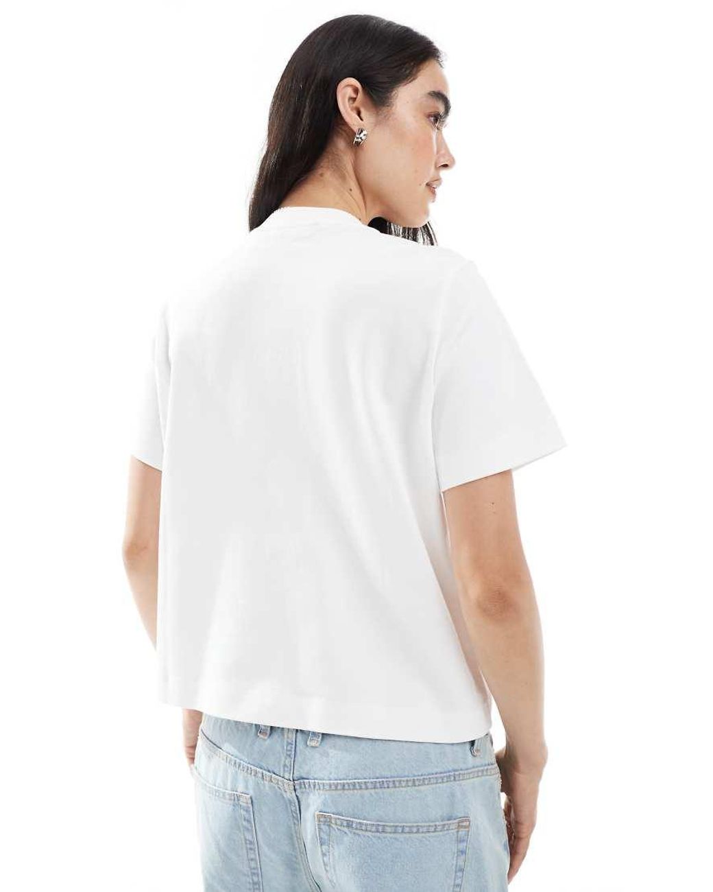 Vero Moda White Boxy Tee With Smile Face Graphic