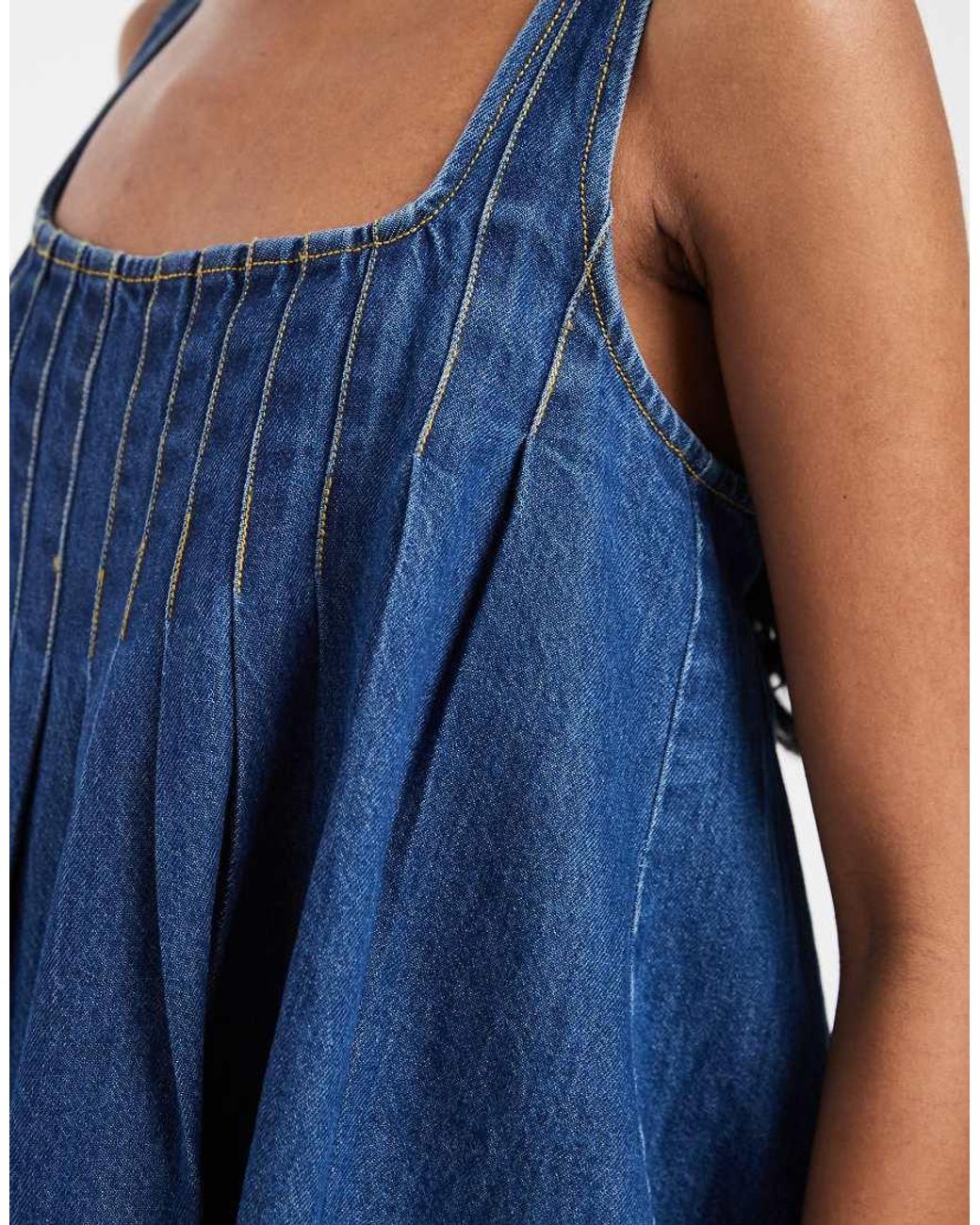 Free People Blue Katie Denim Tunic