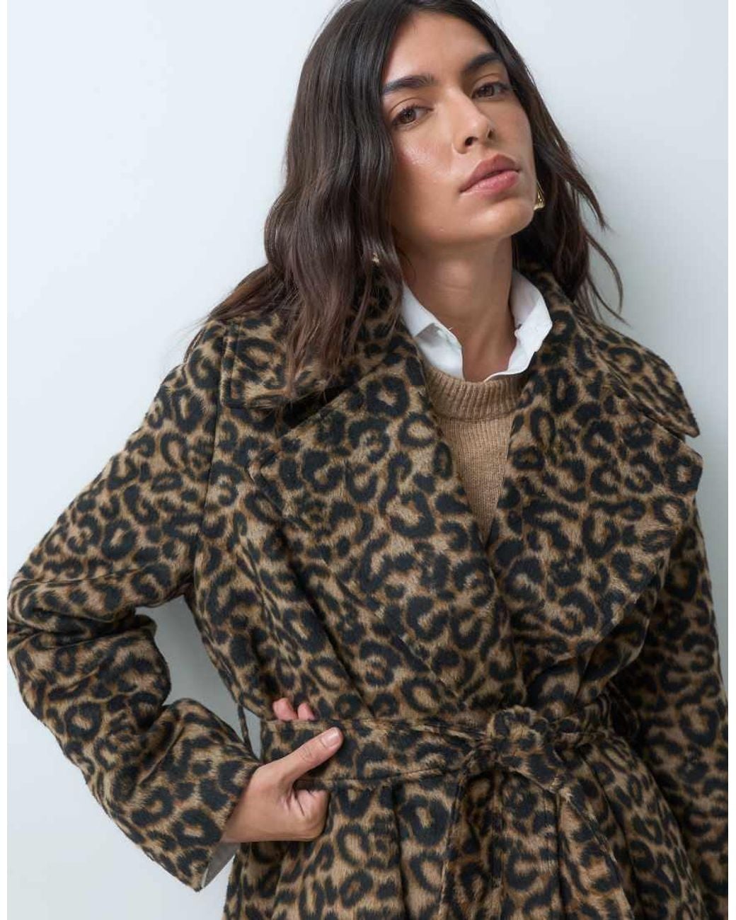 Miss Selfridge Multicolor Wrap Coat