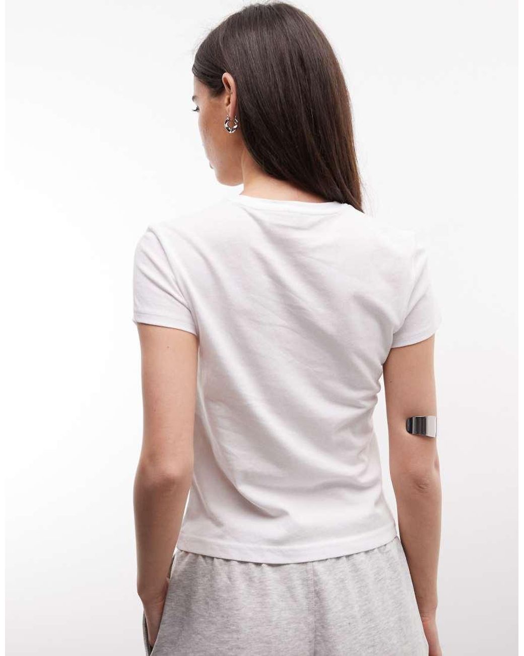 Weekday White 90s Baby Tee