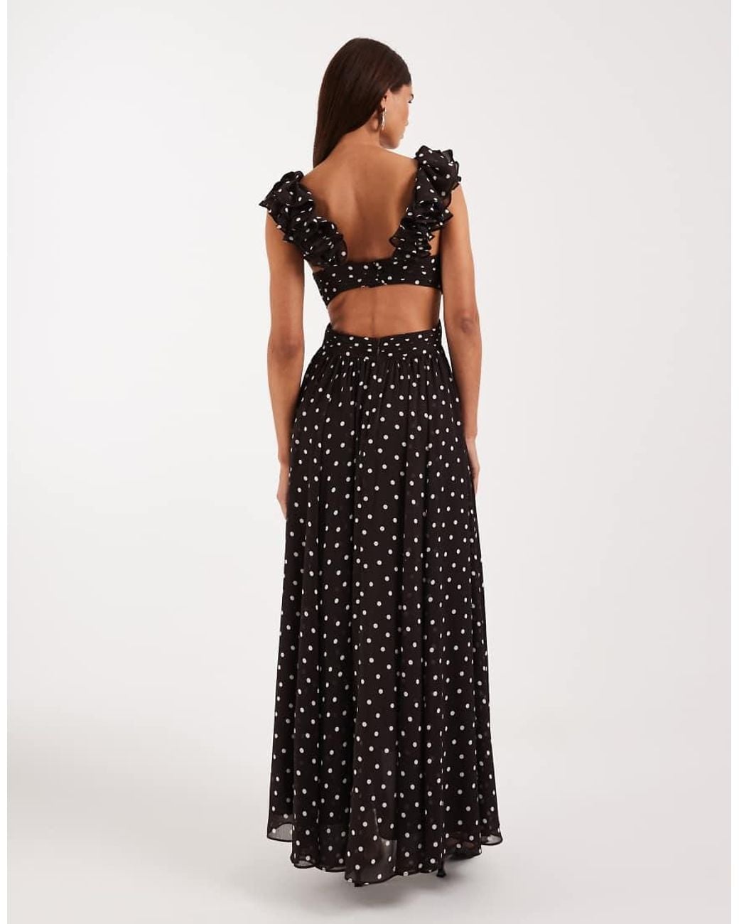 Forever New Multicolor Ruffle Shoulder Midaxi Dress