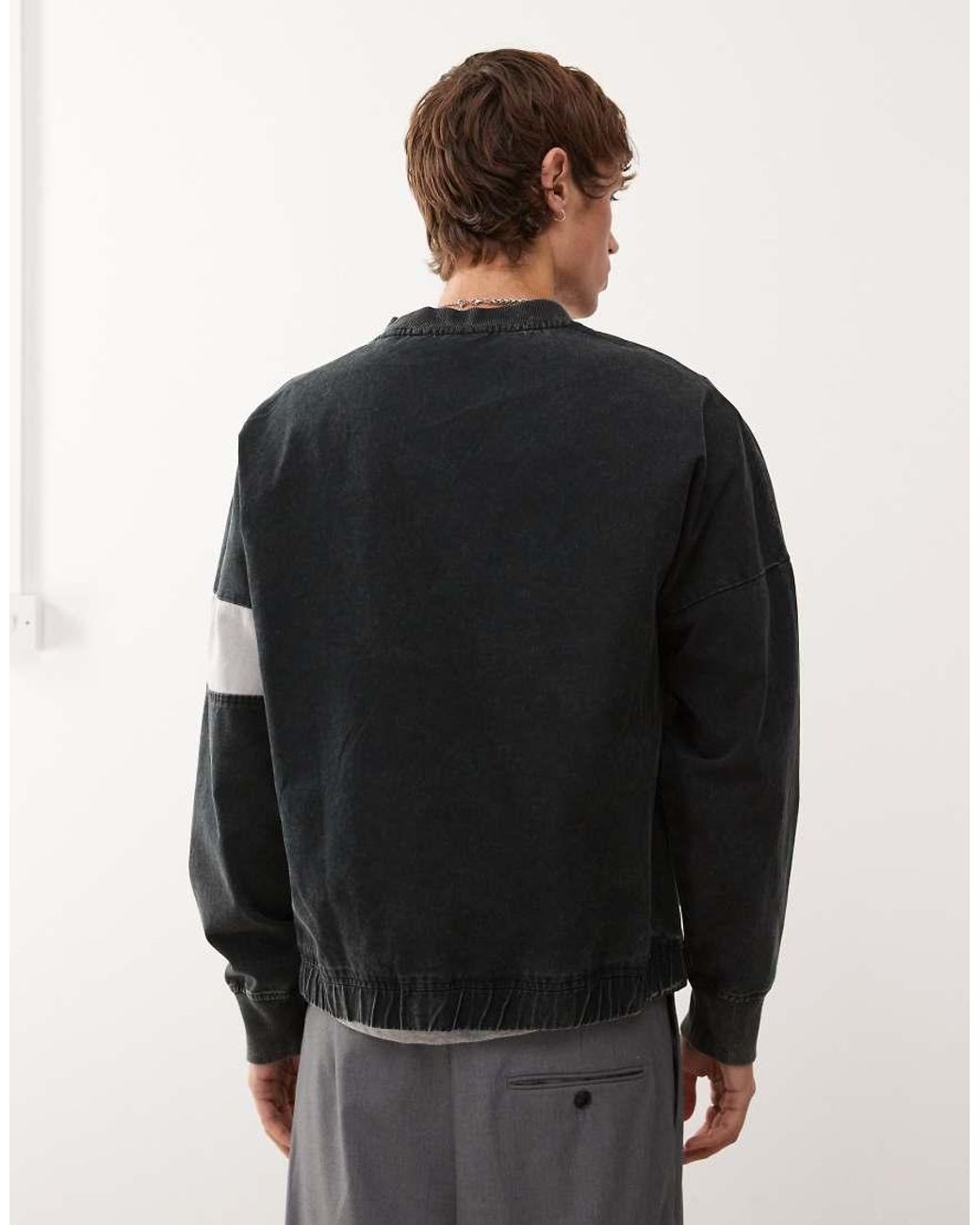 Umbro Black Washed Diamond Drill Sweatshirt for men