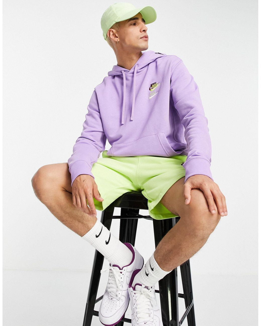 nike essential hoodie purple