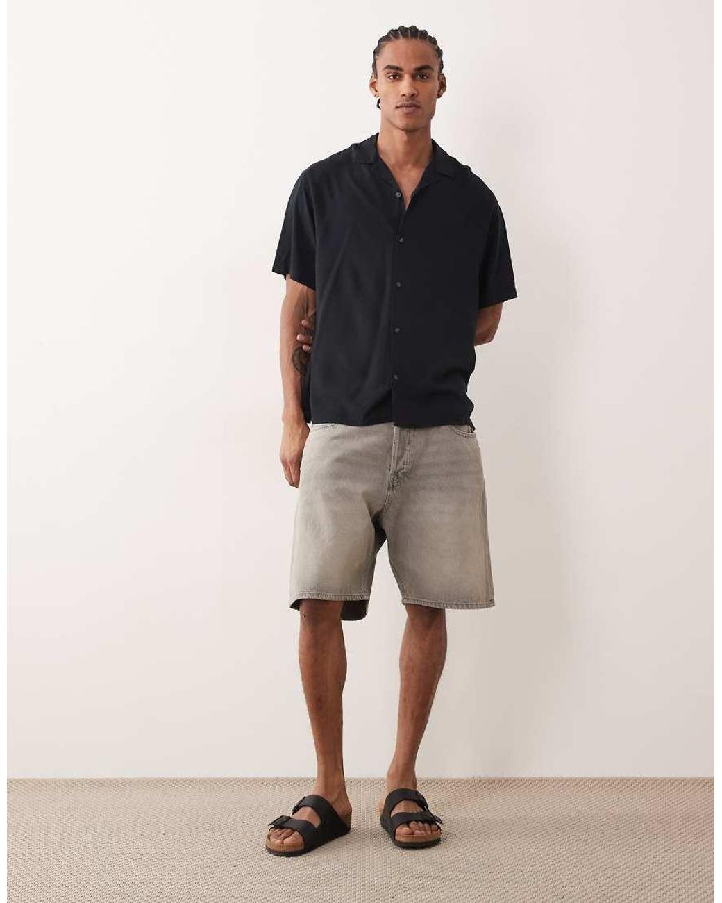 Jack & Jones Black Viscose Shirt for men