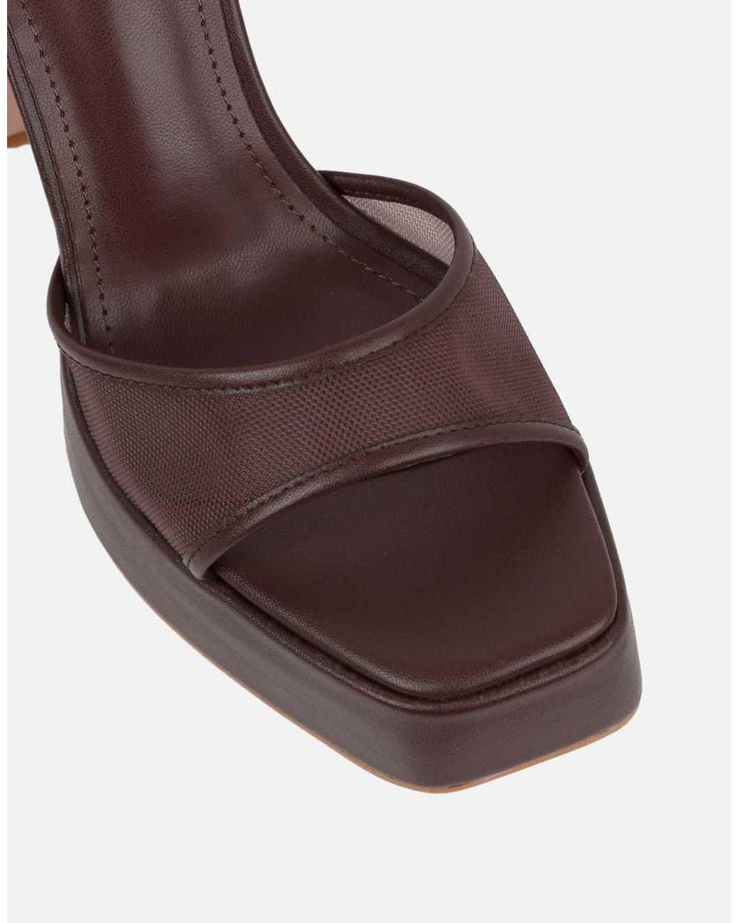 SIMMI Natural Maple Platform Heeled Sandals
