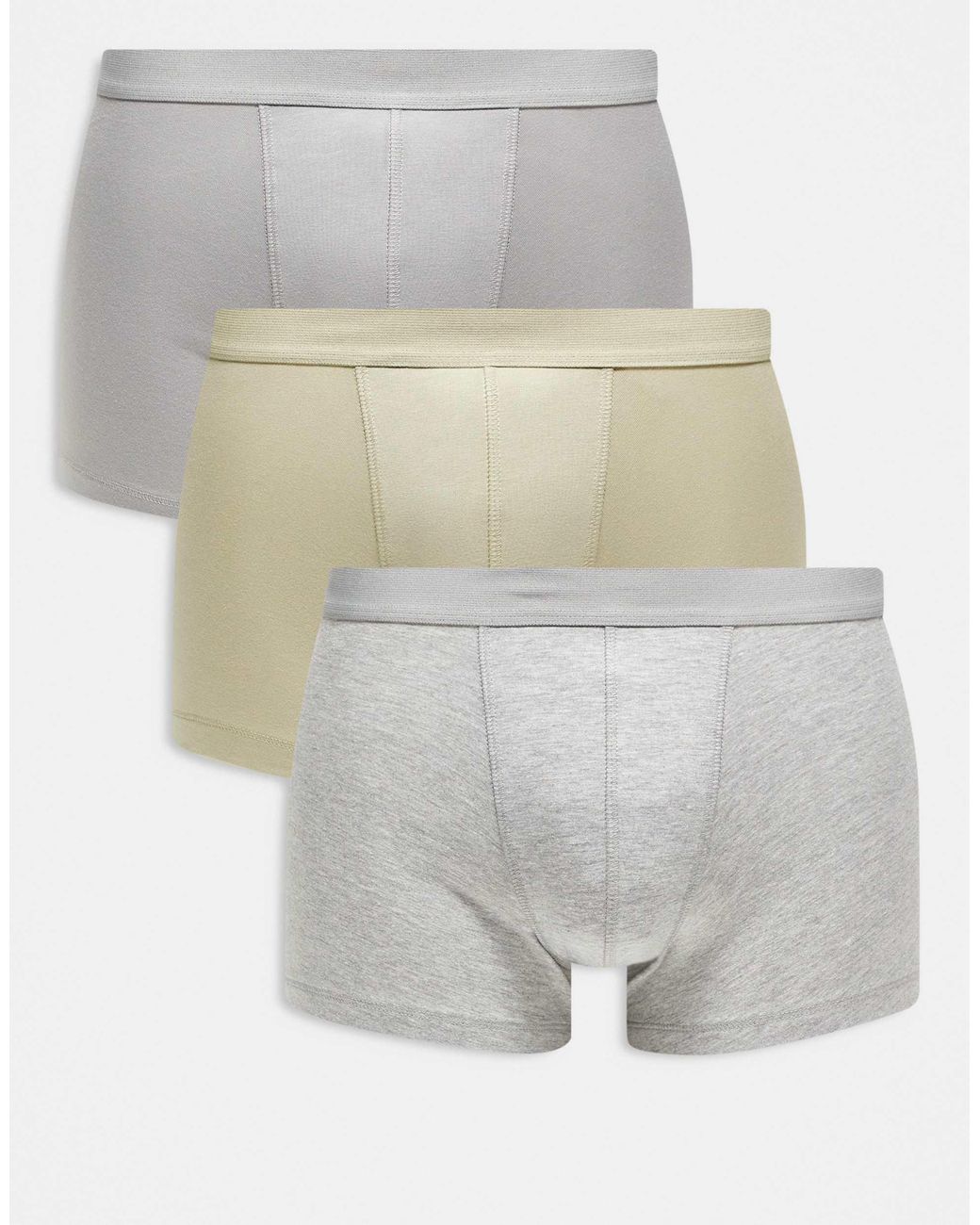 ASOS White 3 Pack Trunk for men