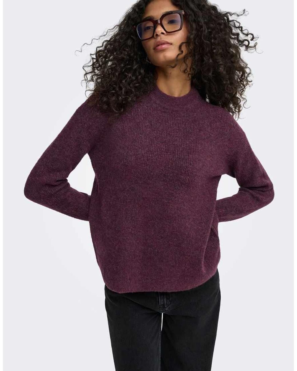 ONLY Purple Knitted Pullover