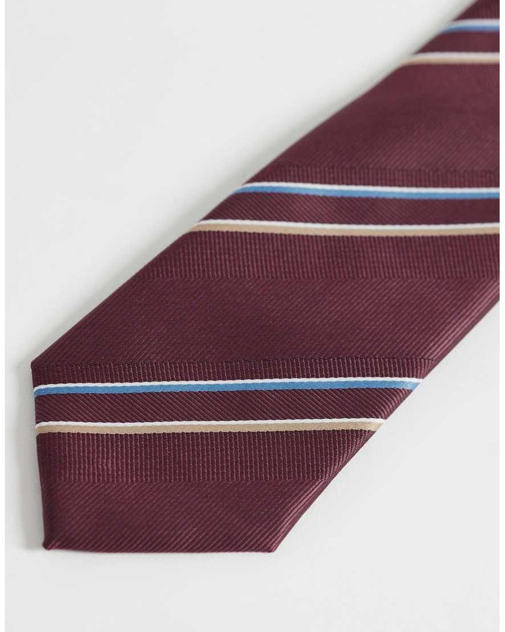 ASOS Purple Thin Stripe Rugby Tie for men