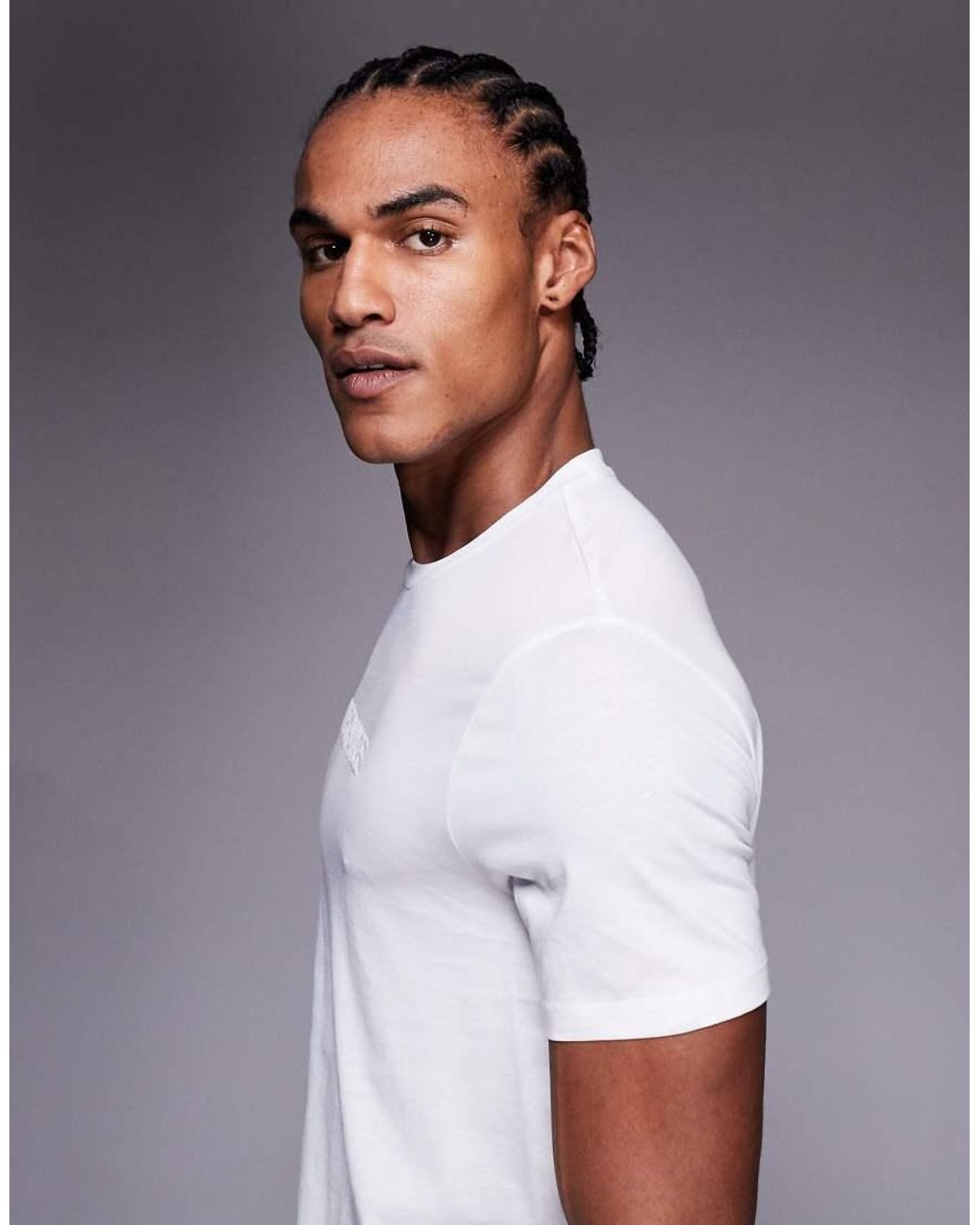 ARMANI EXCHANGE White Central Logo T-Shirt for men
