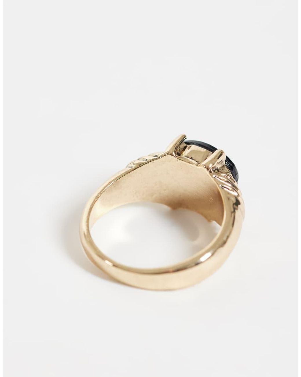 ASOS Natural Ring With Vintage-Style Design And Stone Set