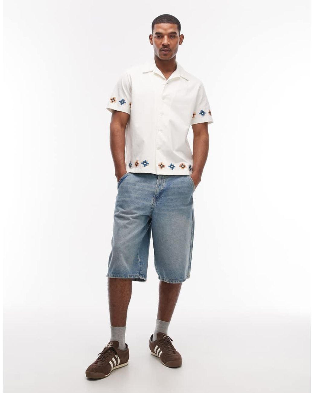 Paul Smith White Short Sleeve Casual Fit Shirt With Embroidery for men