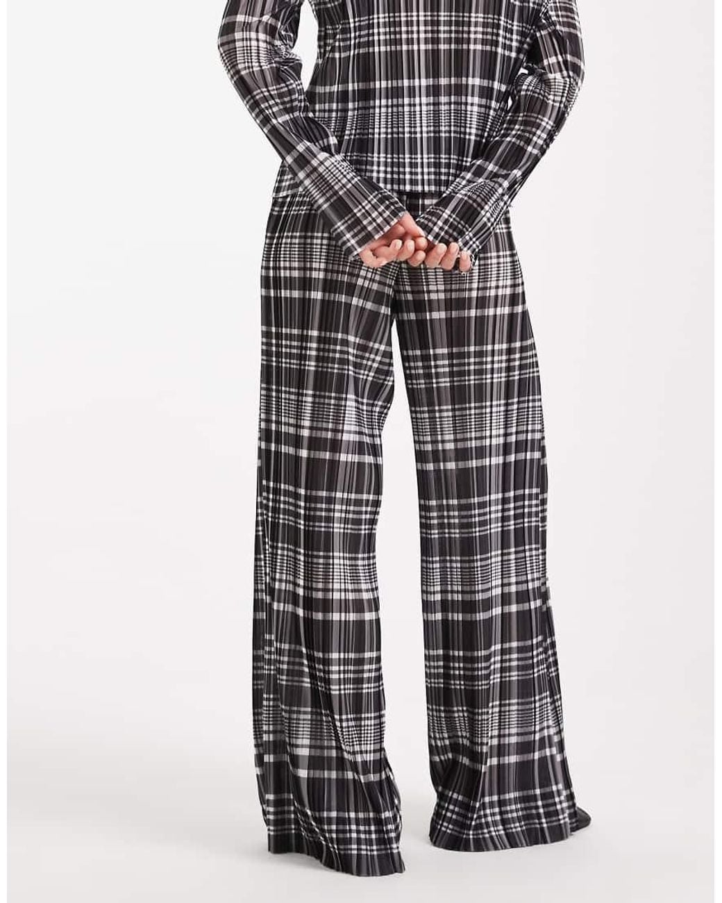 Object White Plisse Wide Leg Trouser Co-Ord