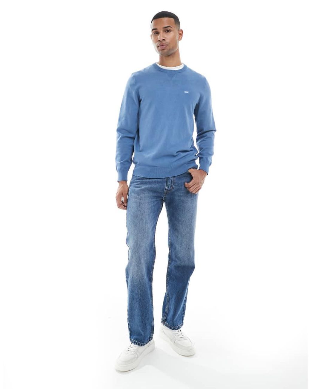 Levi's Blue Lightweight Batwing Logo Knit Jumper for men