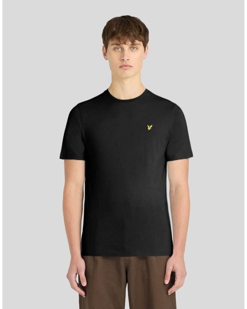 Lyle & Scott Black Ss T-Shirts Plain T-Shirt for men