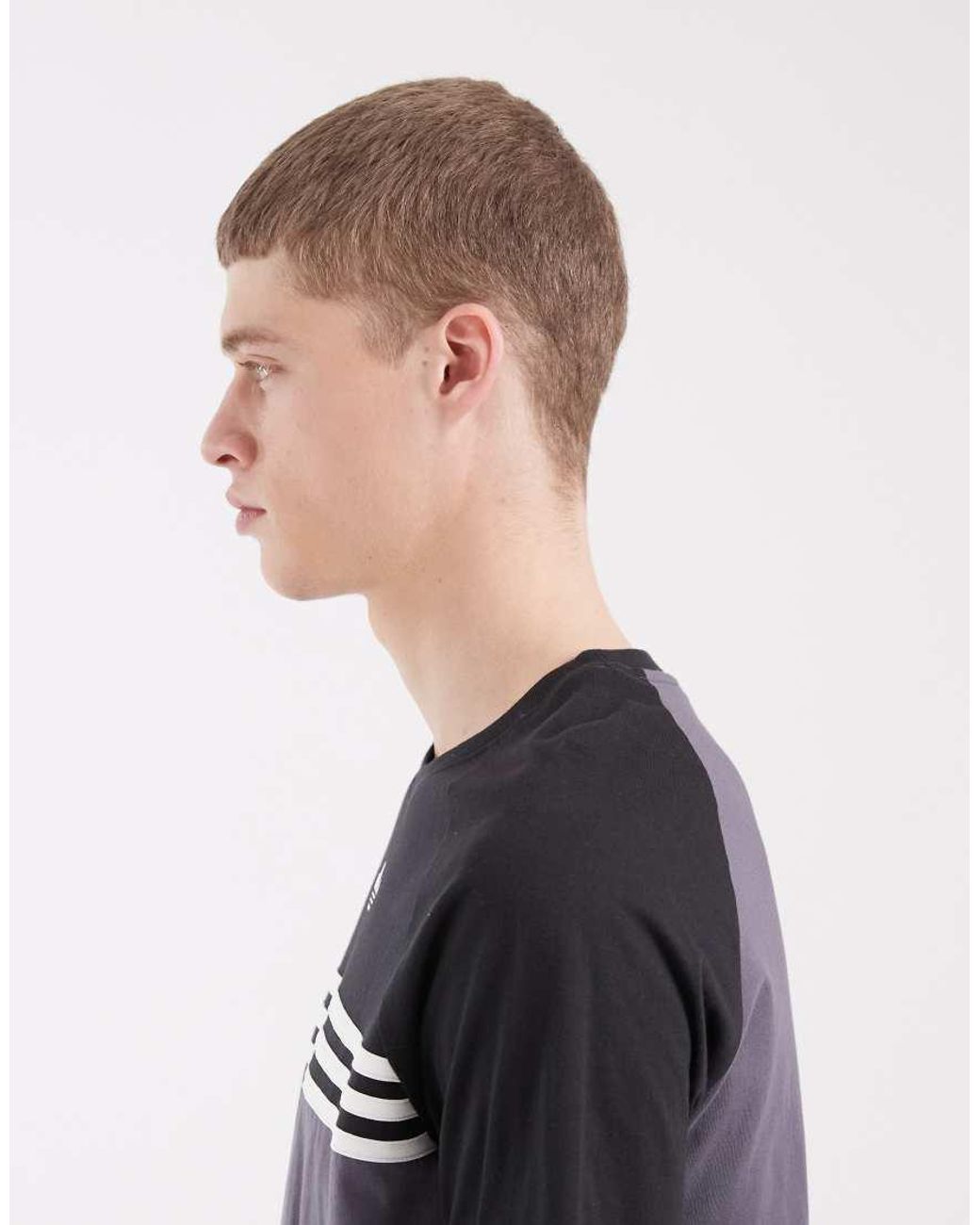 Adidas Originals Blue Chest Stripe T-Shirt for men