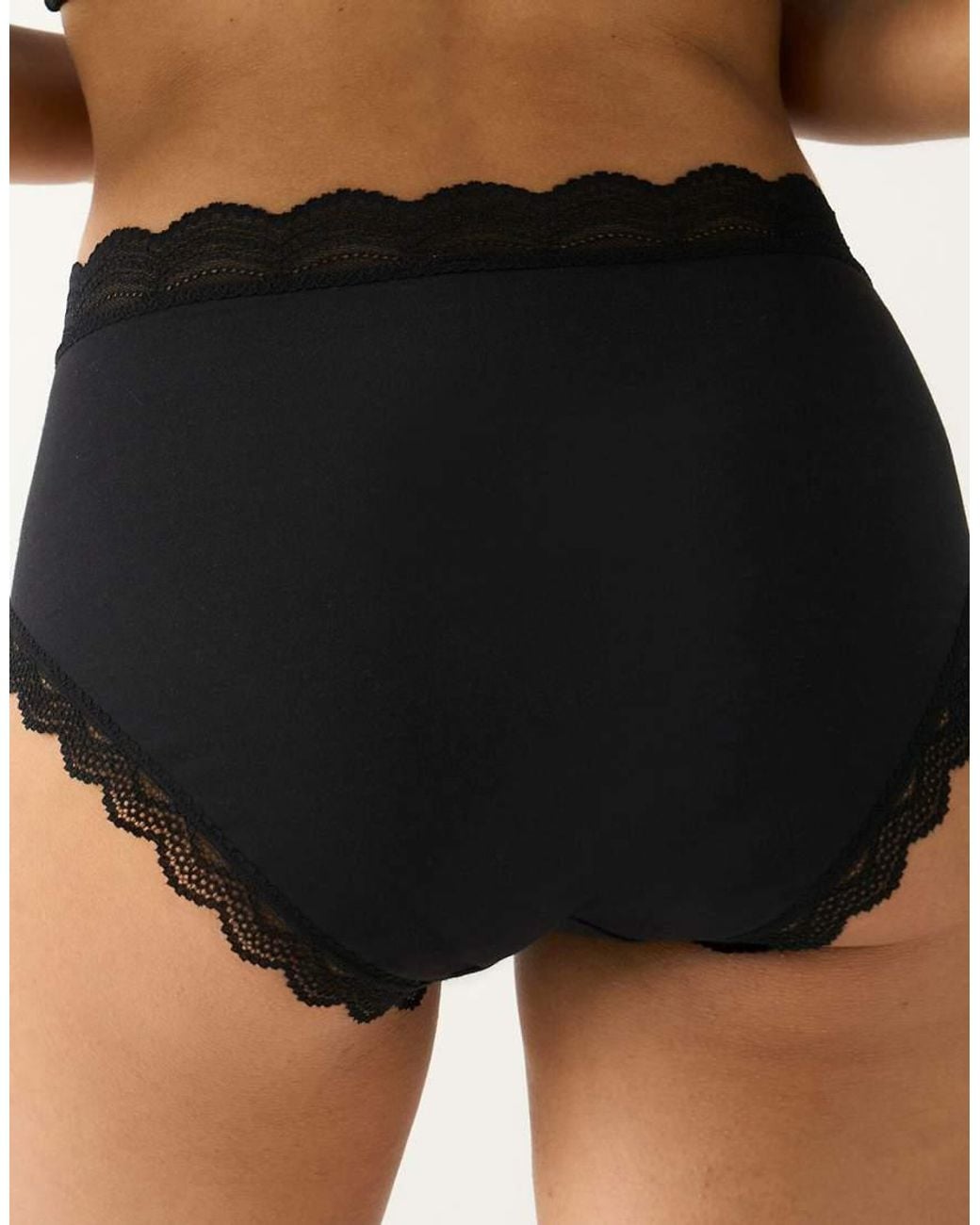 Stripe & Stare Black High Rise Knicker