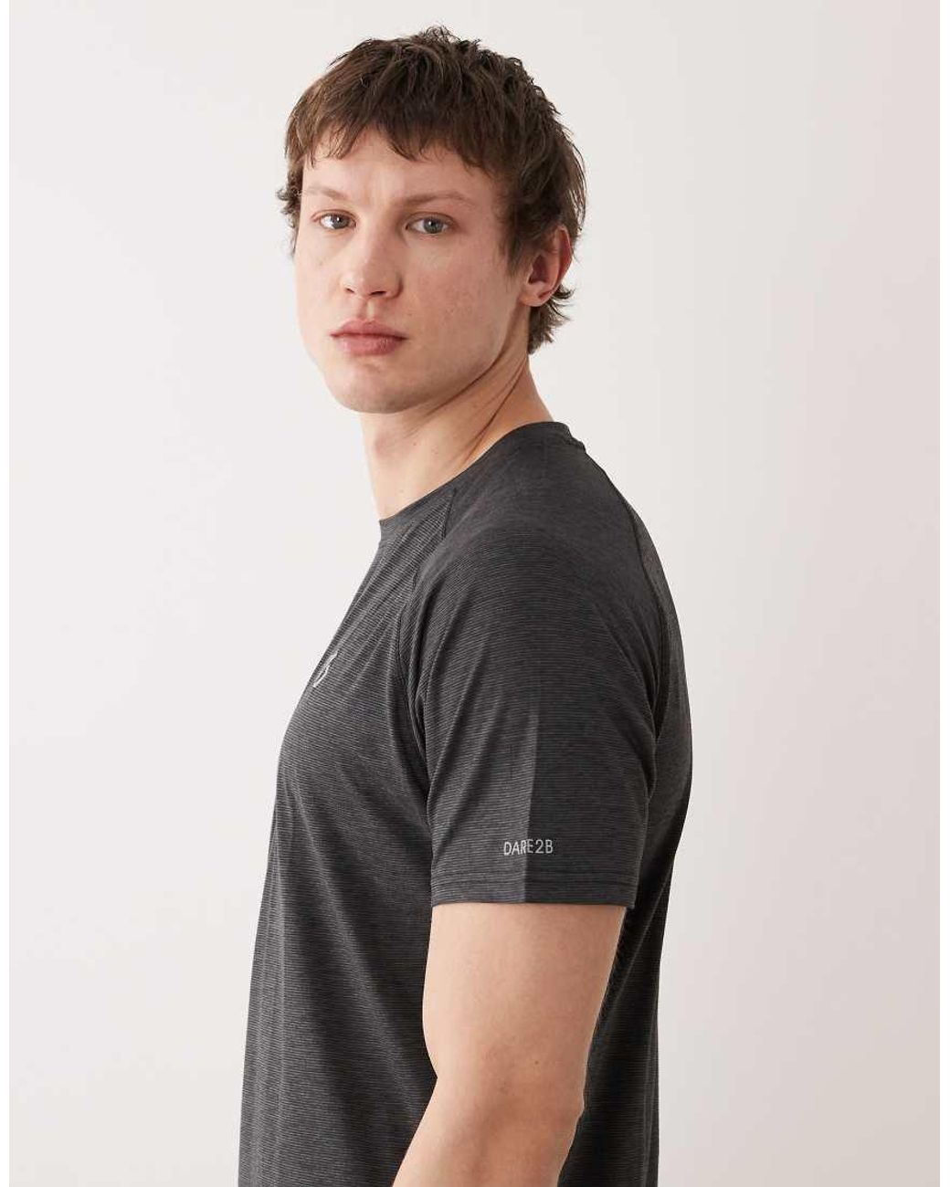 Dare 2b Black Reflective Lightweight Persist T-Shirt for men