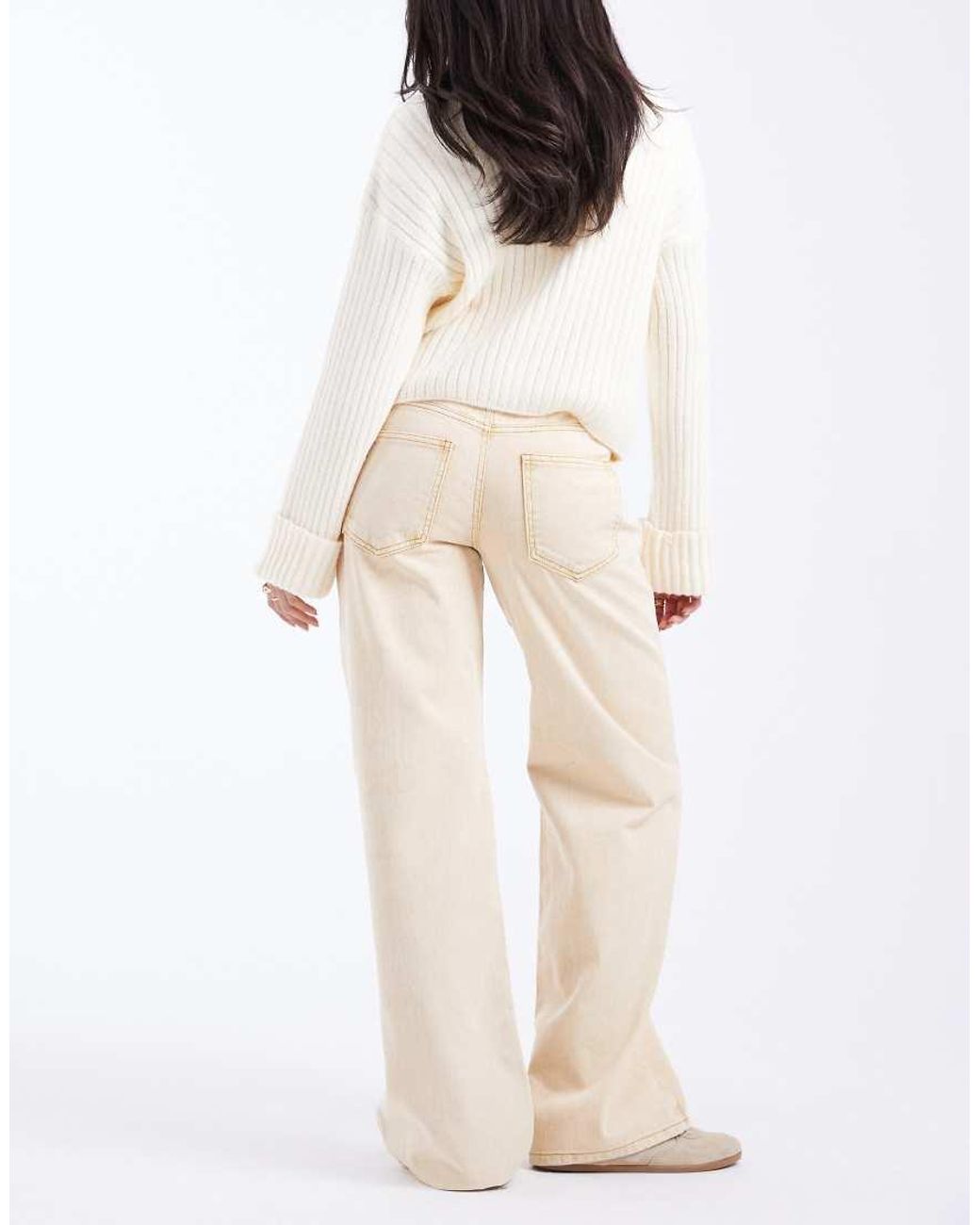 Daisy Street Natural Low Rise Slouchy Jeans