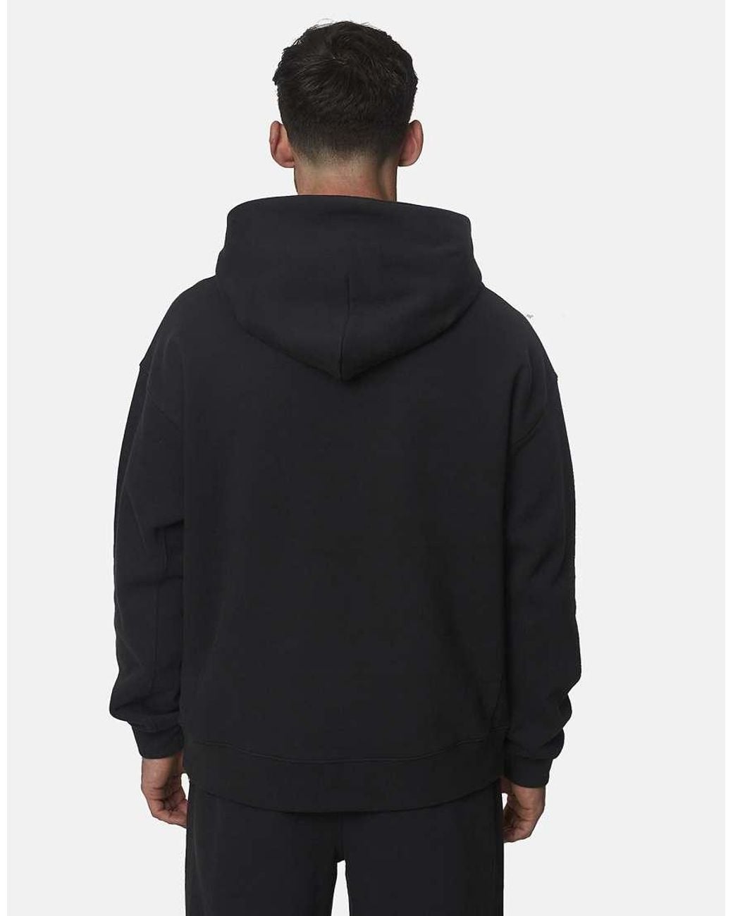 Good For Nothing Blue Oversized Cotton Fleece Pullover Hoodie for men