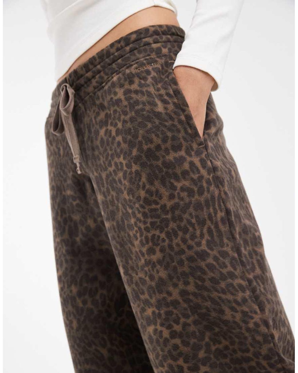 Hollister White Low Rise baggy joggers