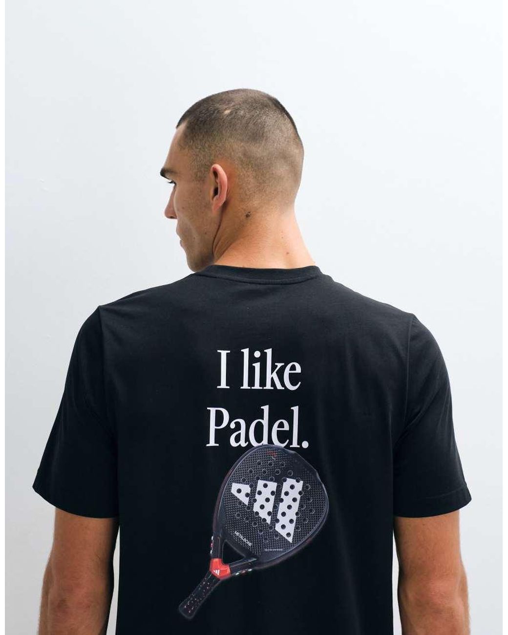 Adidas Originals Blue Adidas Training T-shirt With Padel Back Print for men