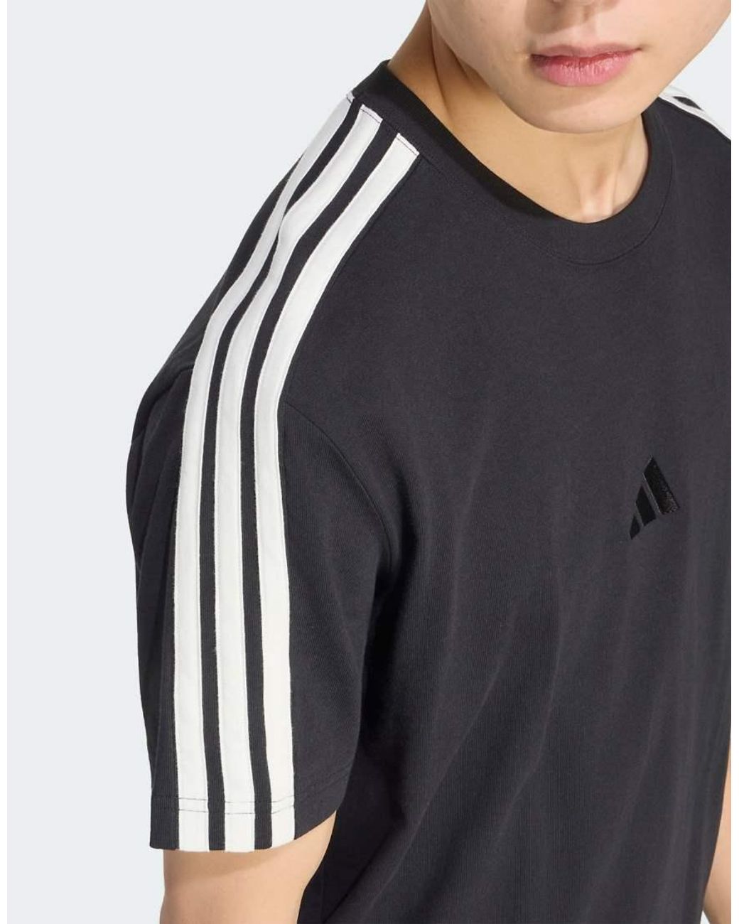 Adidas Originals Blue Adidas Kit 3-Stripes Regular T-Shirt for men