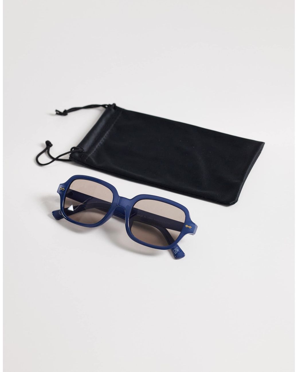 ASOS Blue – sonnenbrille mit eckigem gestell