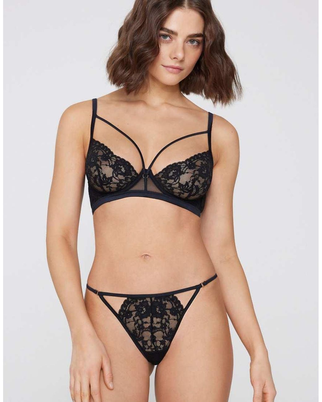 Tezenis Black Sensual Desire Tanga Panel G-String