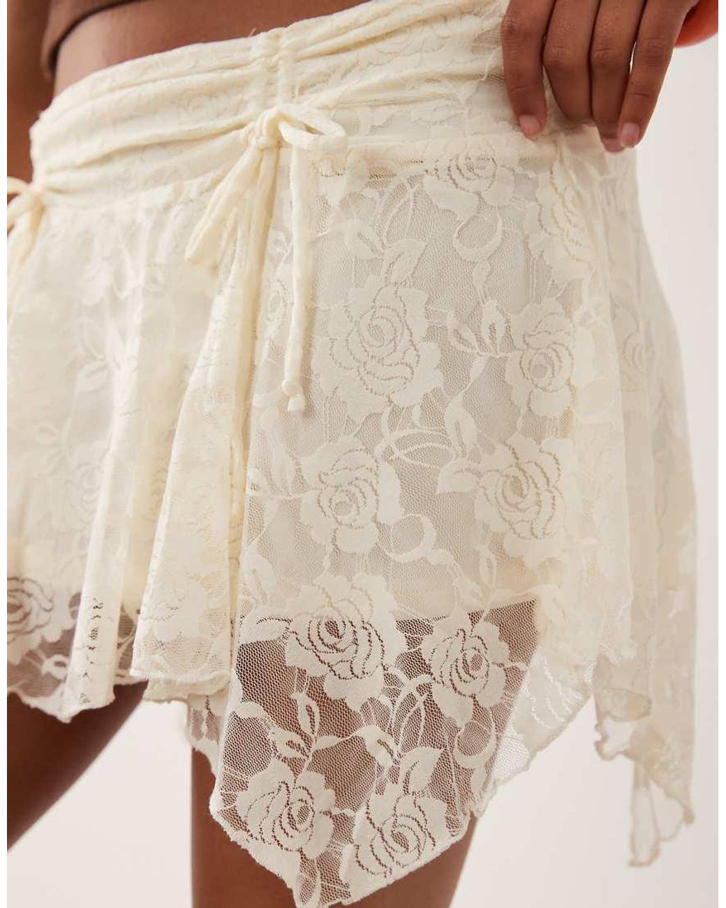 Cotton On Brown Sandy Hanky Hem Mini Skirt