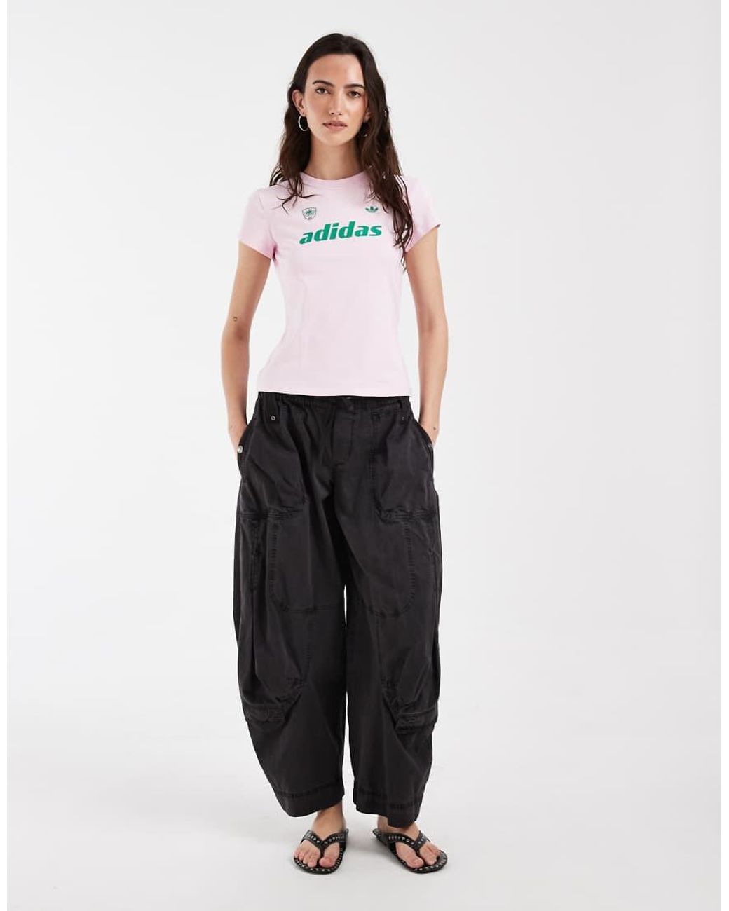 Adidas Originals White Logo Baby Tee