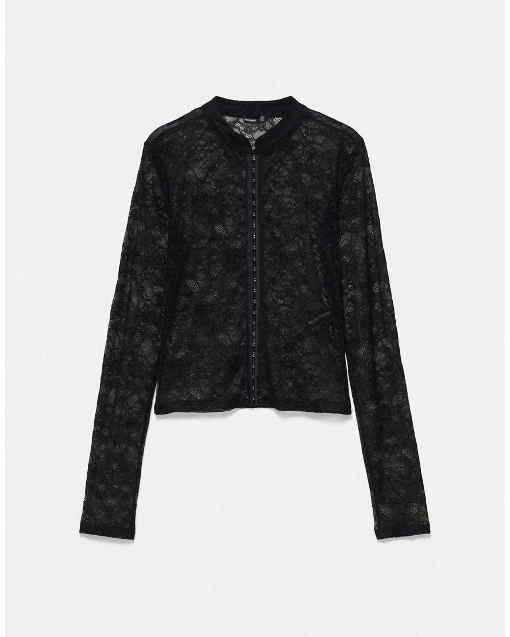 Pull&Bear Gray Lace Top