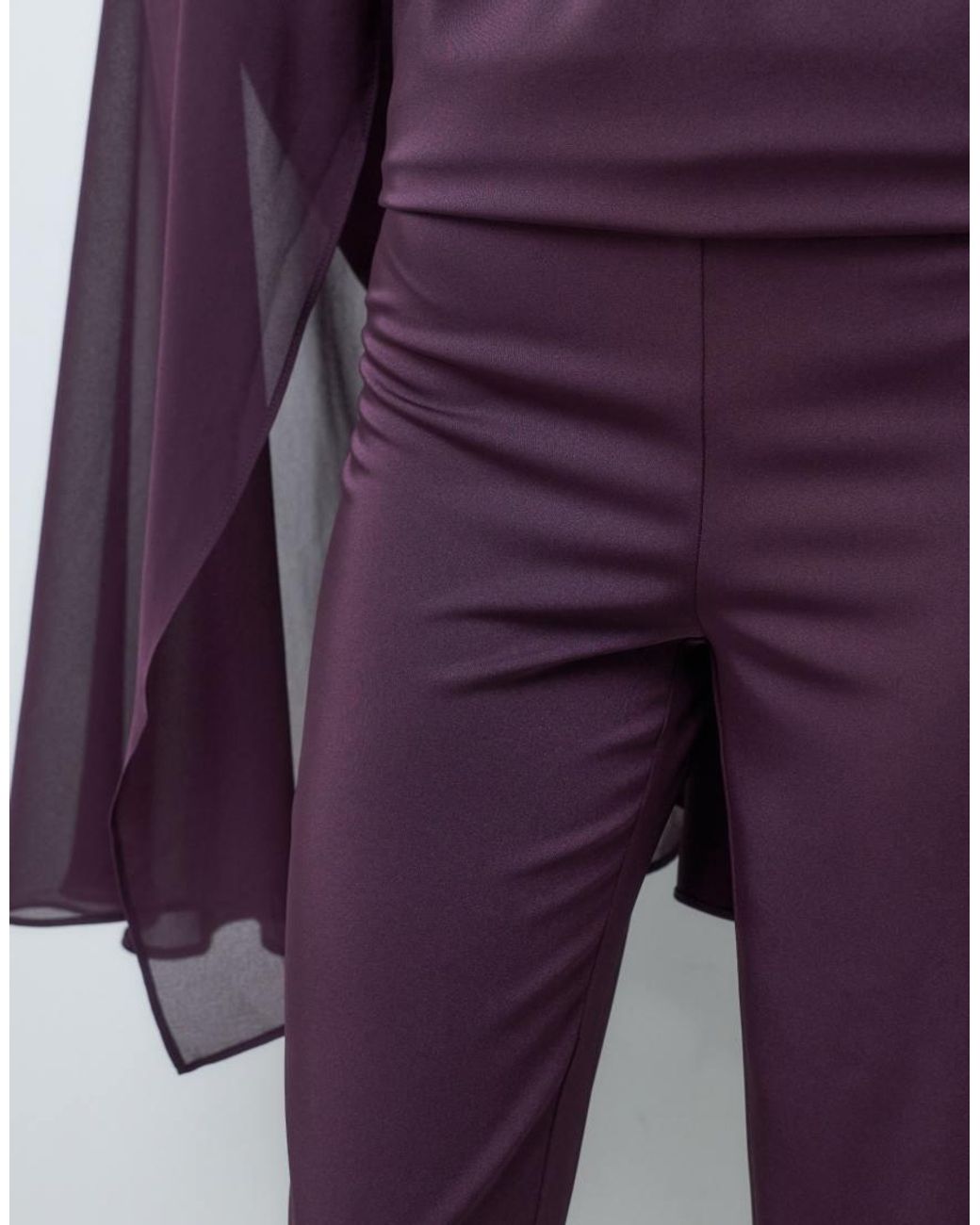 Iyal Purple Slim Leg Trousers Co-ord
